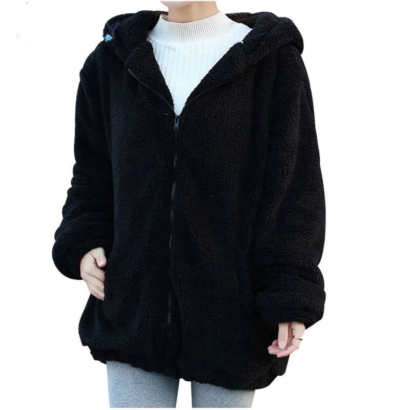 Cute Warm Outerwear  Hooded Jacket