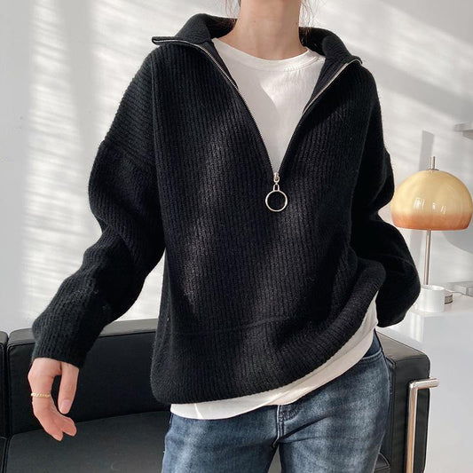 Casual Thick Long Sleeve Pullover Jumpers Female - soqexpress