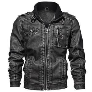 Plus US Size Business Velvet Men's Leather Jackets Outerwear