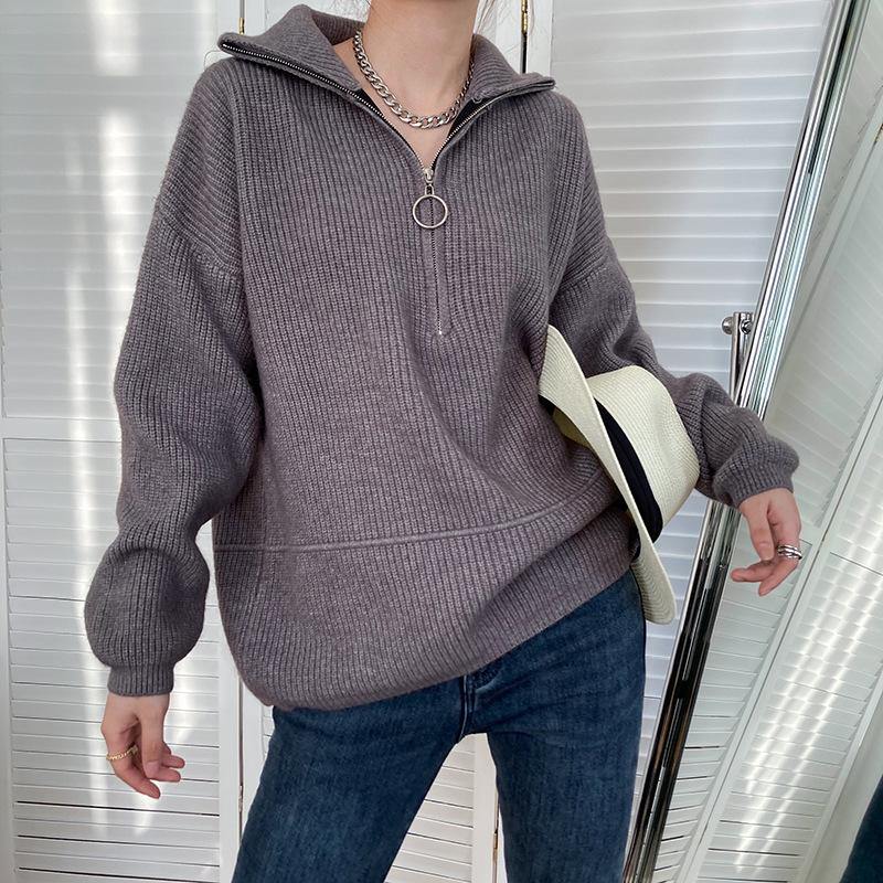 Casual Thick Long Sleeve Pullover Jumpers Female - soqexpress