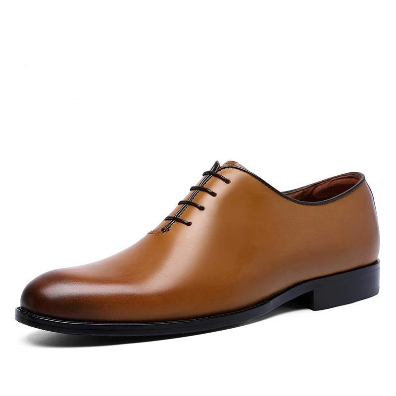 Oxford Handcrafted Men's Genuine Leather Lace up Dress Shoes - soqexpress