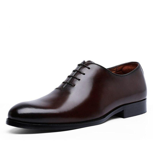 Oxford Handcrafted Men's Genuine Leather Lace up Dress Shoes - soqexpress