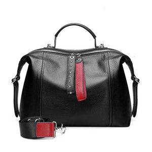 Cowhide Messenger Bag Genuine Leather  Handbag - soqexpress