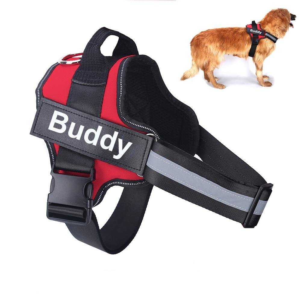 Adjustable  Dog Harness Vest With Custom patch - soqexpress