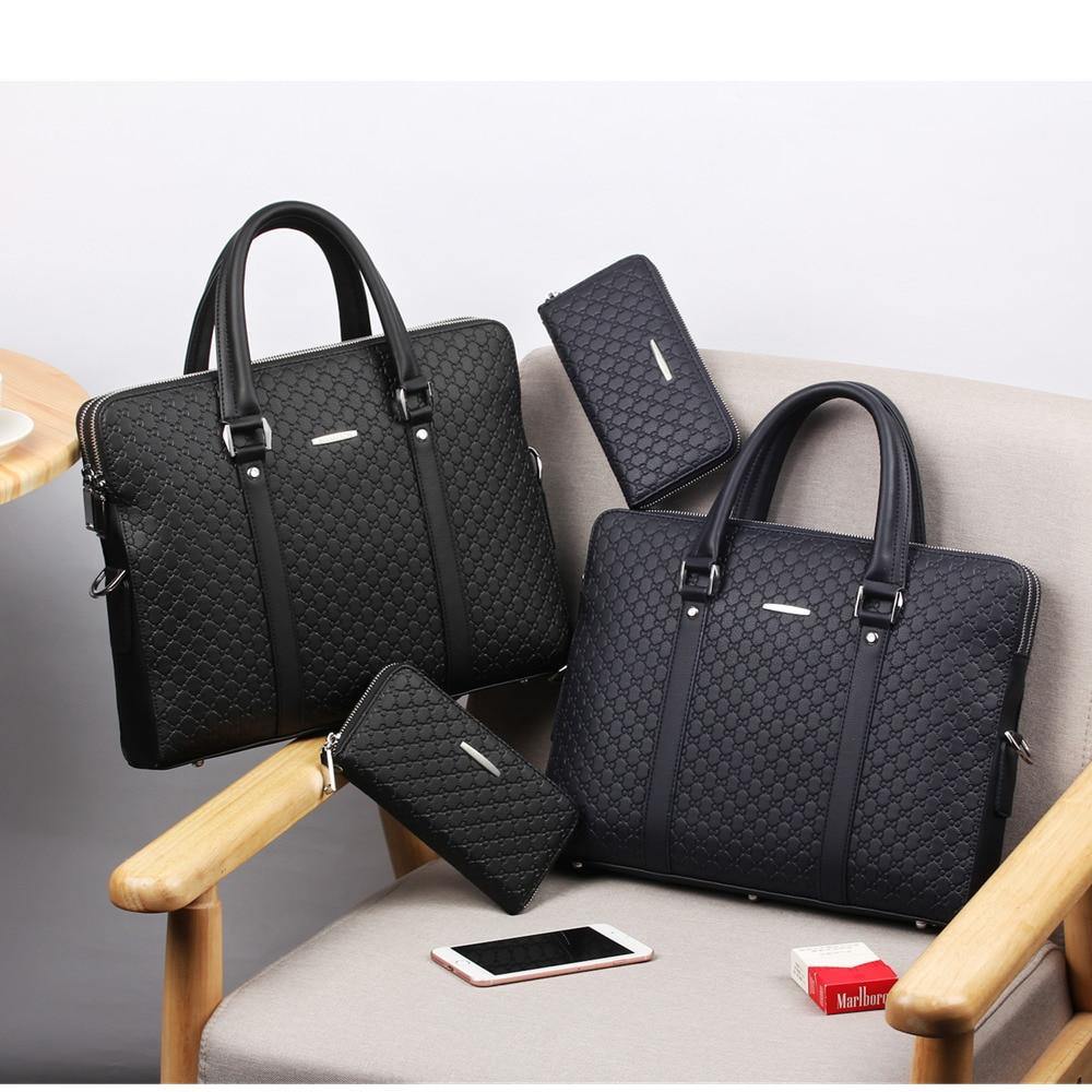 Men's Leather Business Briefcase - soqexpress