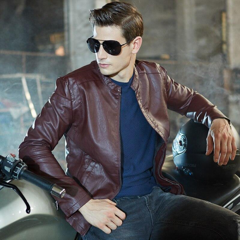 Slim Leather Coat for Men Fashionable Leather Coat - soqexpress