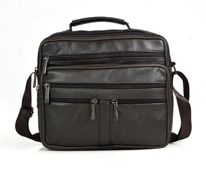 Cowhide Leather Shoulder Men's Handbag - soqexpress