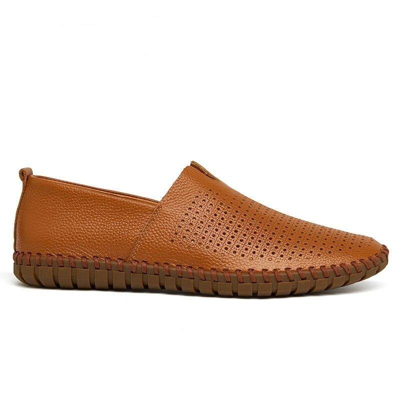 Men Genuine Leather Shoes Slip On Shoes - soqexpress