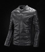 Slim Leather Coat for Men Fashionable Leather Coat - soqexpress