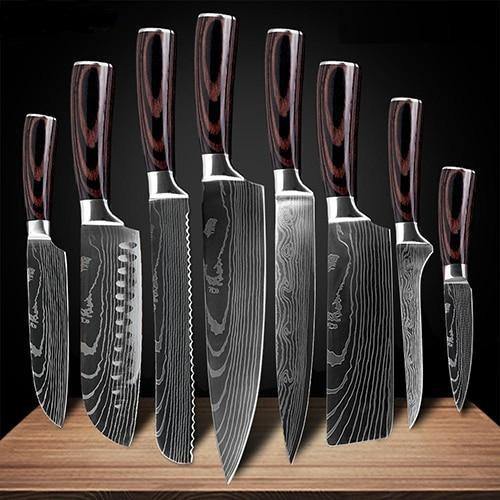 Japanese Stainless Steel Chef Knife Set - soqexpress