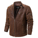 Genuine Leather Jacket Motorcycle Jacket Coat Men - soqexpress