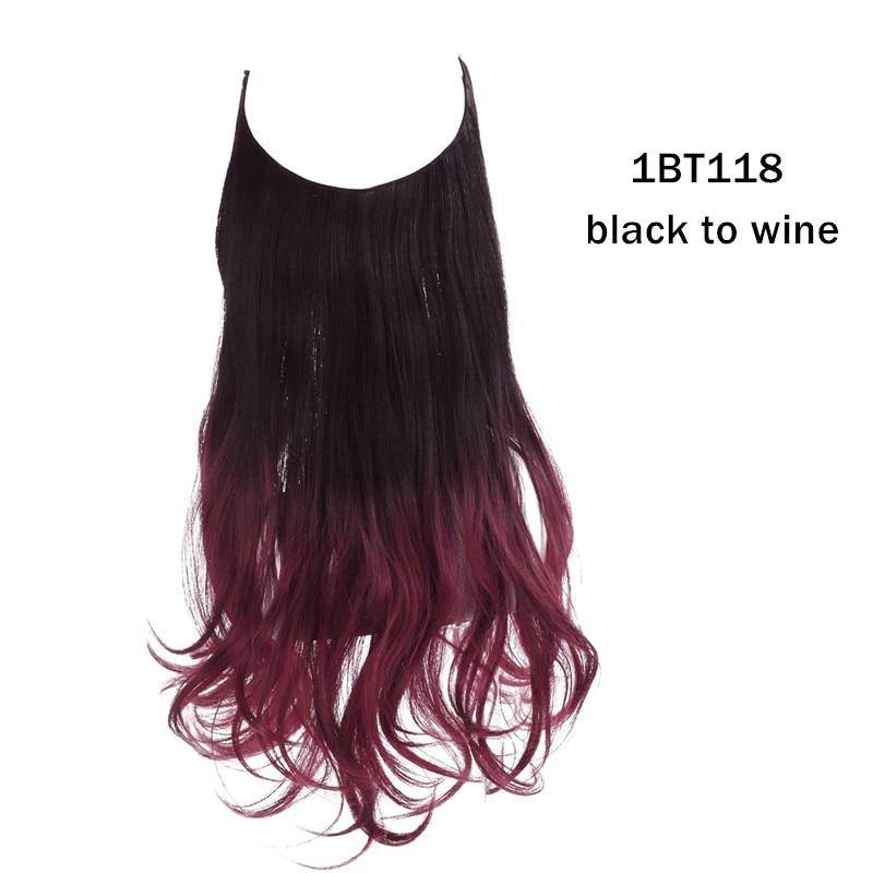 Wave Halo Hair Extensions Invisible Ombre - soqexpress