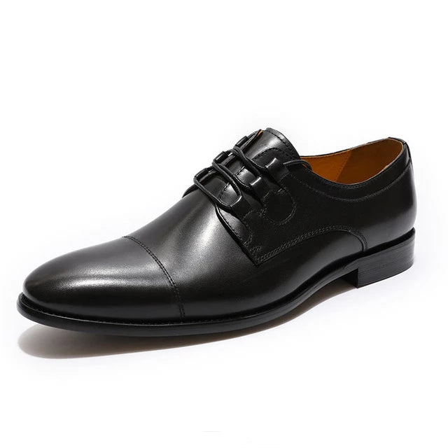 Maxim Luxury Leather Brown & Black Oxfords Men Shoe
