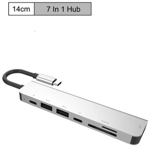 HUB Adapter 9-in-1 USB C Type-c 3.0 USB-C To HDMI 4K SD/TF Card Reader