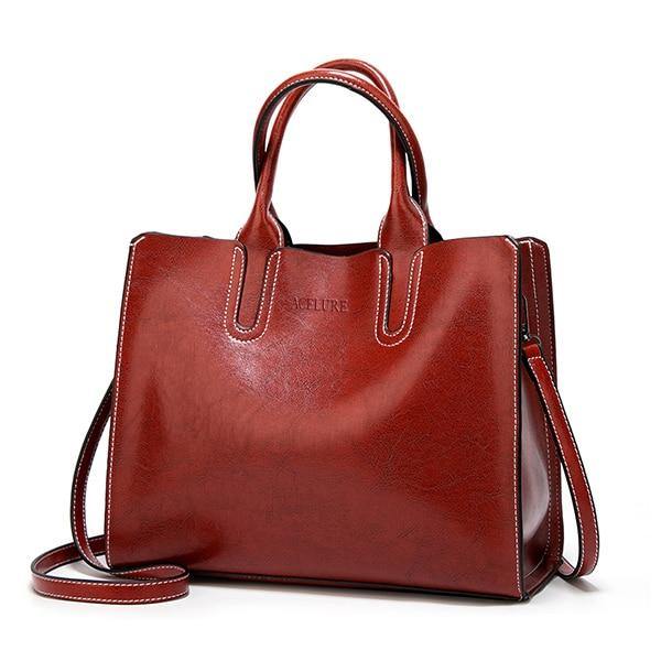 Casual Female Leather Handbag - soqexpress