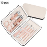 Rose Gold Manicure Set. Nail Clippers Scissors, File, tweezers & more