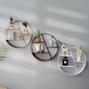 Nordic Style Metal Decorative Shelf round Hexagon storage holder rack Shelves