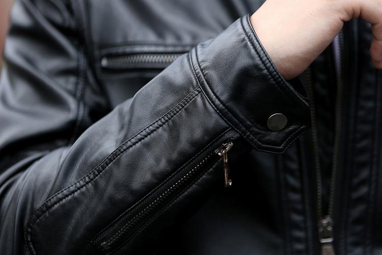 Slim Leather Jacket - soqexpress
