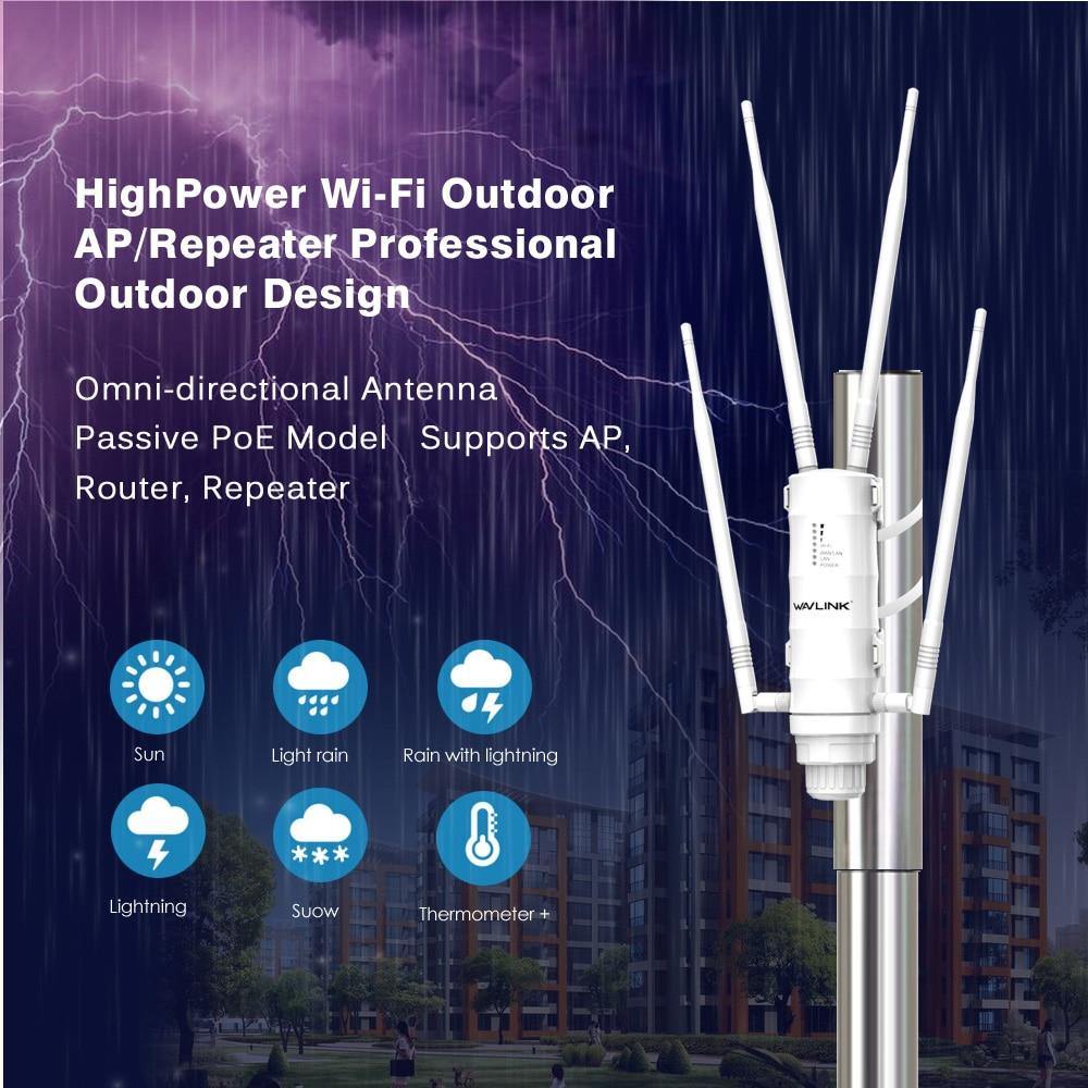 Wavlink High Power AC1200 Outdoor Wireless wifi Repeater AP/WIFI Router 1200Mbps - soqexpress