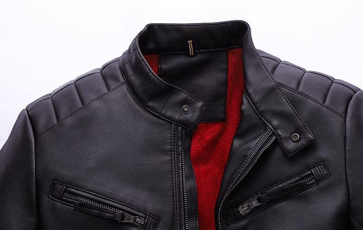 Motorcycle coat leather jacket - soqexpress