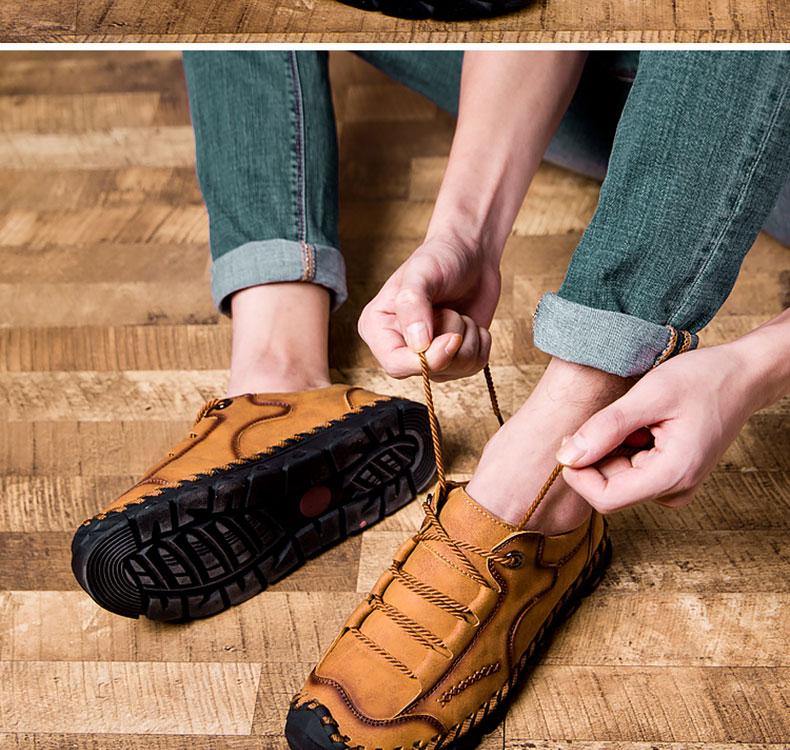 Handmade leather Summer Soft Men Casual Shoes - soqexpress