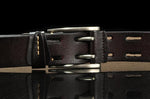 Vintage style pin buckle cow genuine leather belt for men - soqexpress