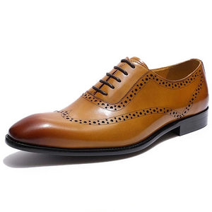Giosuè Brogue Wingtip Pointed Toe Oxford Shoe