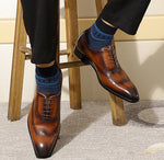 Giosuè Brogue Wingtip Pointed Toe Oxford Shoe