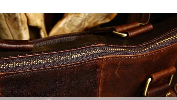 Portable Real Skin Genuine Leather Men's Messenger Bag