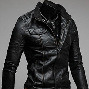 Gentlemen Cavalier PU Leather Jacket