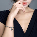 Ladies Ocean Heart Bracelet Austrian Crystal Zircon