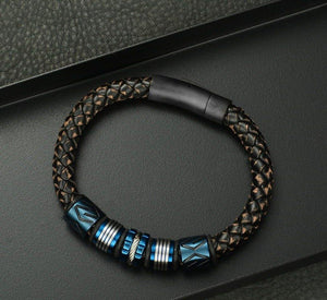 Handmade Gold Beads Genuine Leather Bracelet - soqexpress