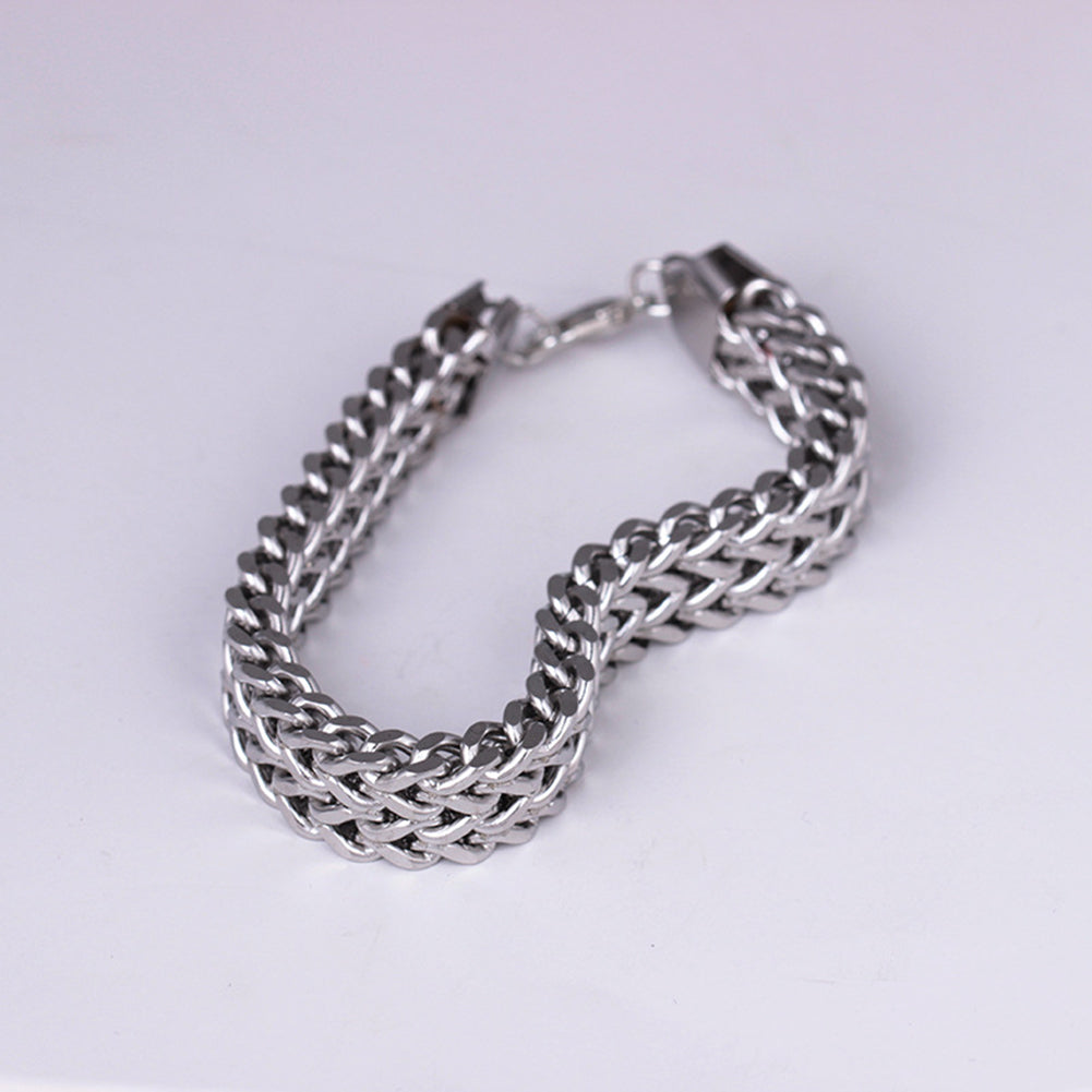 Men Stainless Steel Bracelet Simple Design Vintage Snake Chain