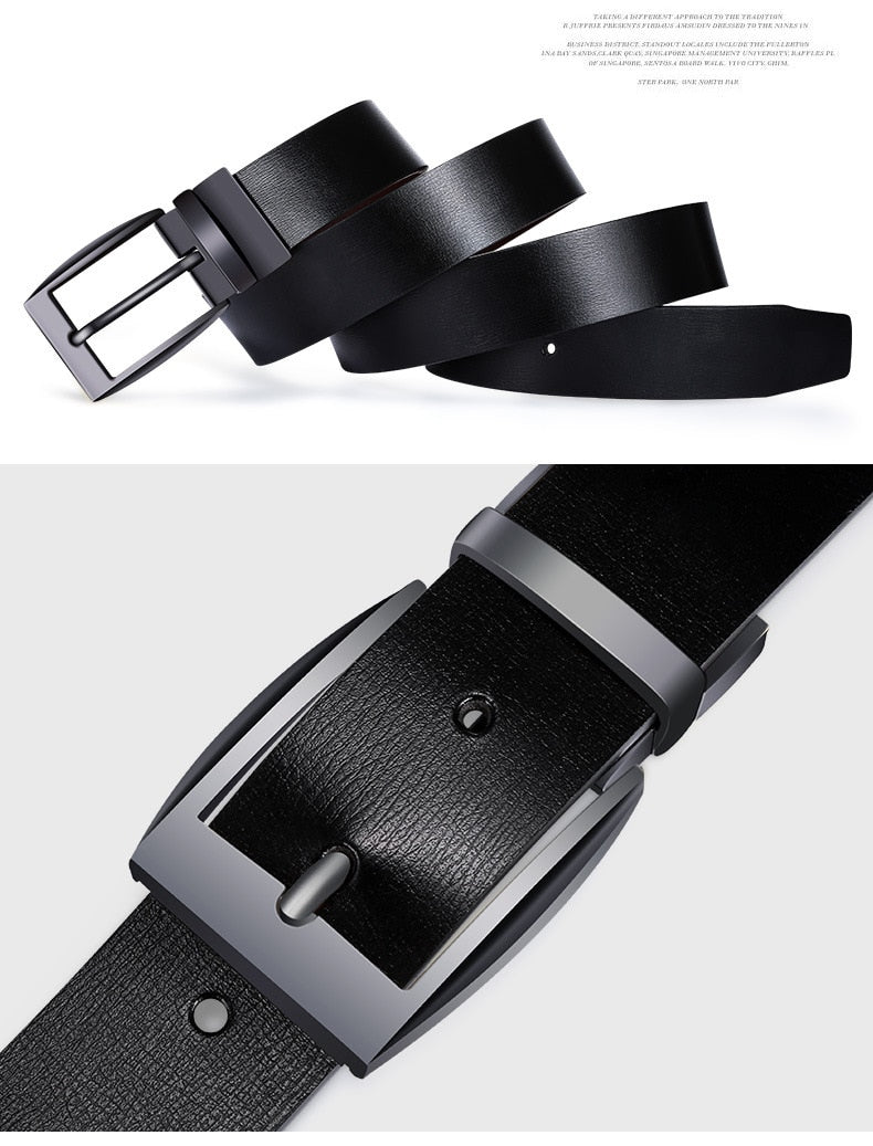 Men's high quality genuine leather luxury brand belt