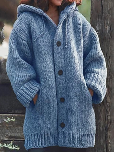 Long Coat Winter Women Knitting Coat Plus Size