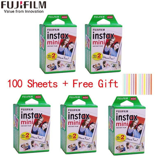 For Instant Camera mini 8 9 11 7s 25 Photo paper 10-100 Sheets Fuji Fujifilm instax mini 8 9 11 7s films - soqexpress