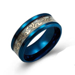 Rings For Men Women Jesus Cross stainless steel Glow In Dark Black Blue