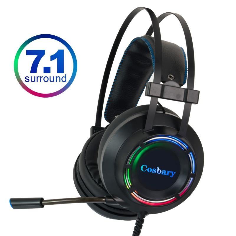 Surround Sound RGB Light 7.1 Gaming Headset with Microphone - soqexpress