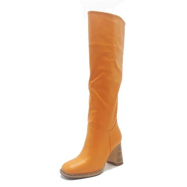 Casual Knee High Heel Warm Boots - soqexpress