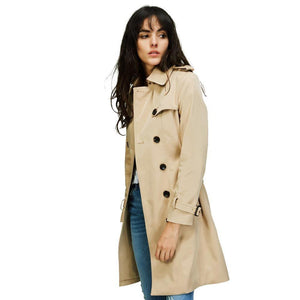Classic Double Breasted Trench Coat - soqexpress