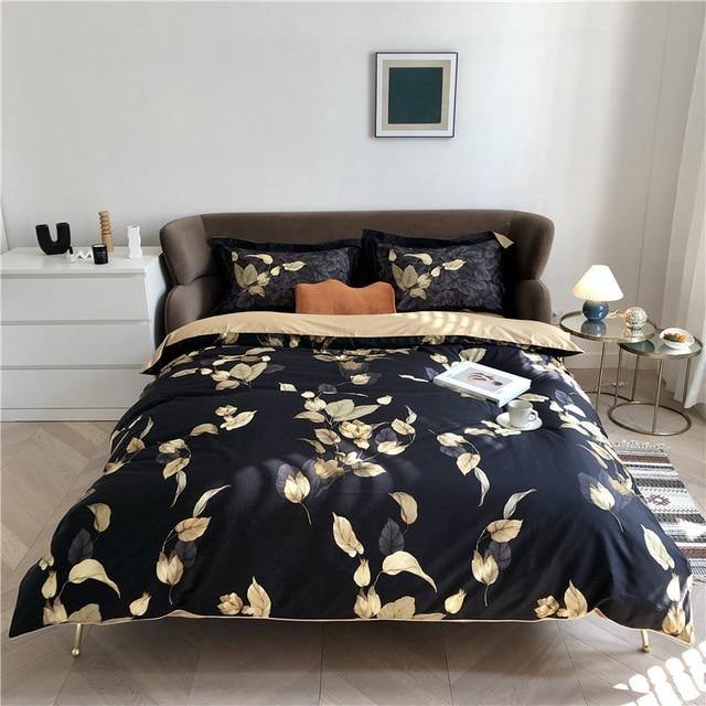 29Color 4/6Pcs Luxury Egyptian Cotton Bedding Set Queen King size - soqexpress