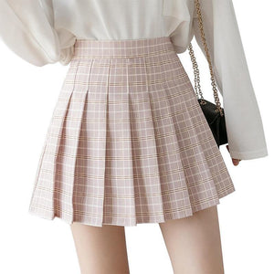 Cute Sexy Mini  Pleated Skirt with Zipper - soqexpress