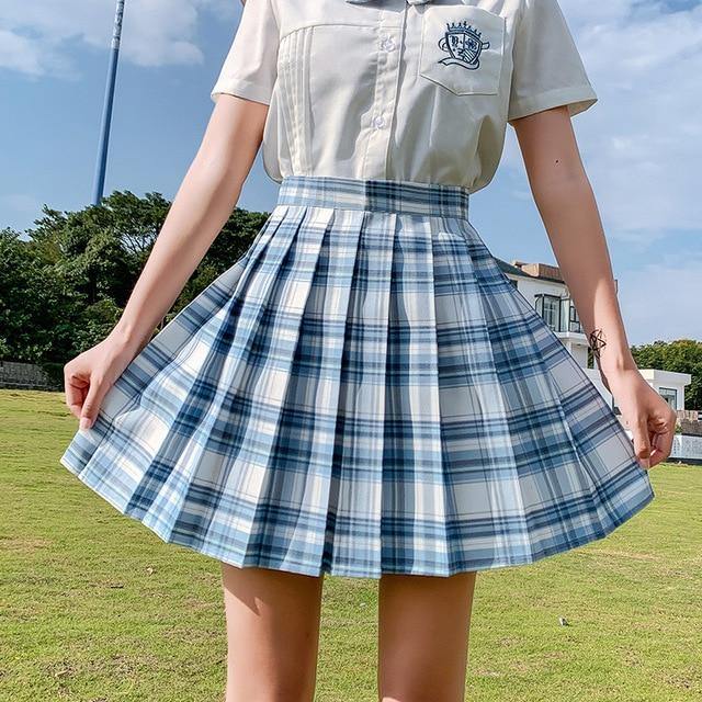 High Waist Korean Style Skirts for Girls - soqexpress