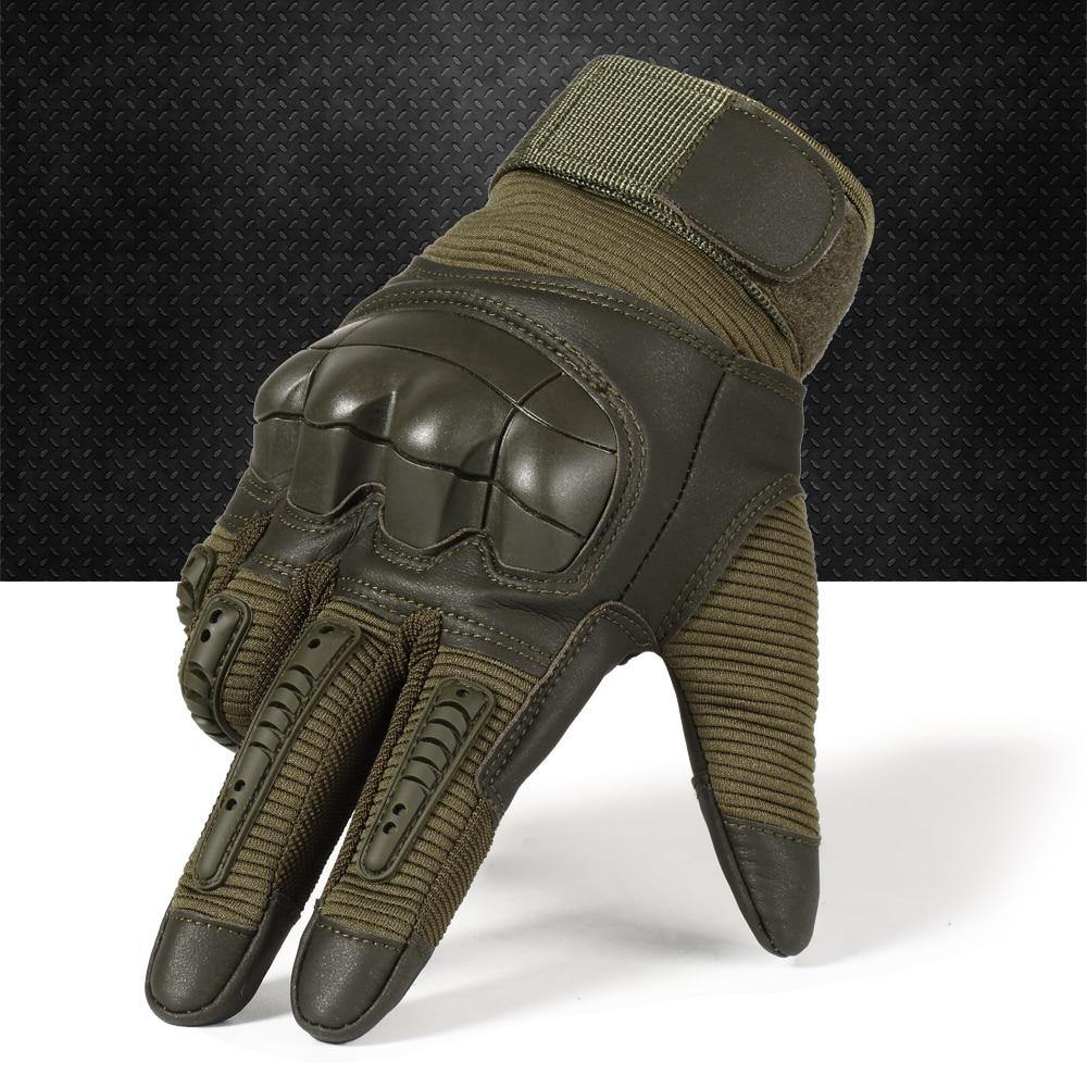 Leather Army Military Combat Airsoft Sport Cycling Gloves - soqexpress