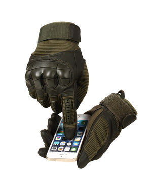 Leather Army Military Combat Airsoft Sport Cycling Gloves
