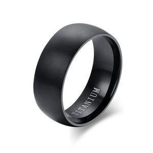 Men's Black Titanium Ring Matte Finished - soqexpress
