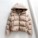 Hooded Solid Puffer Coat