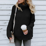 Warm Knitted Oversized Pullover Turtleneck Sweater For Women's - soqexpress