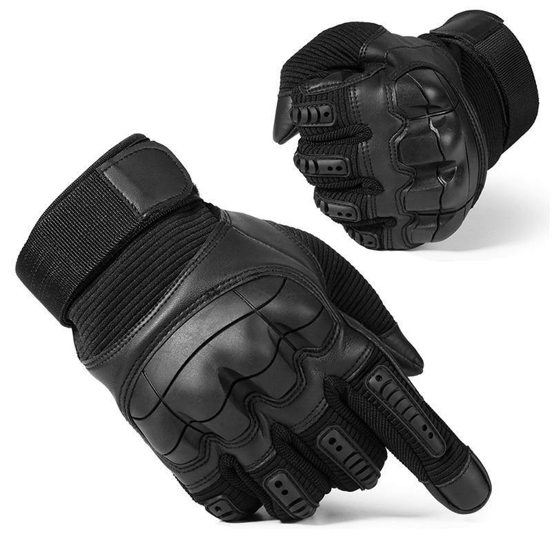 Leather Army Military Combat Airsoft Sport Cycling Gloves - soqexpress