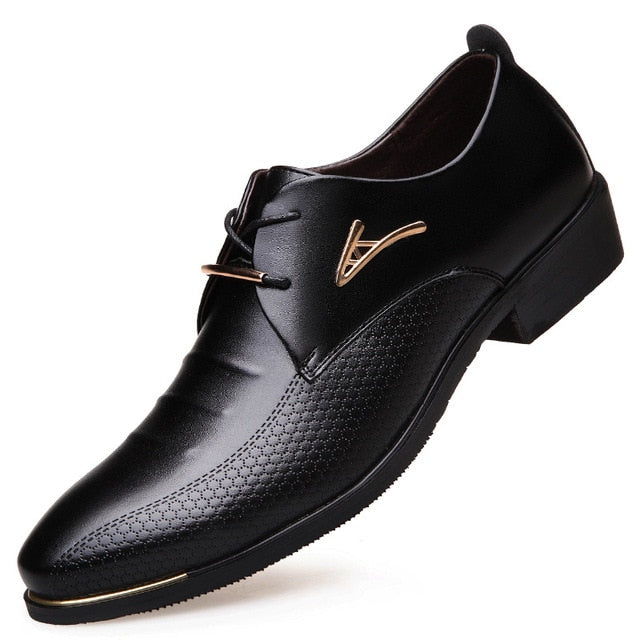 Men Dress Shoes Soft Pointed Toe Classic Fashion Business Oxford